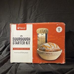 Red Sourdough Starter Kit - 9" Round Proofing Basket